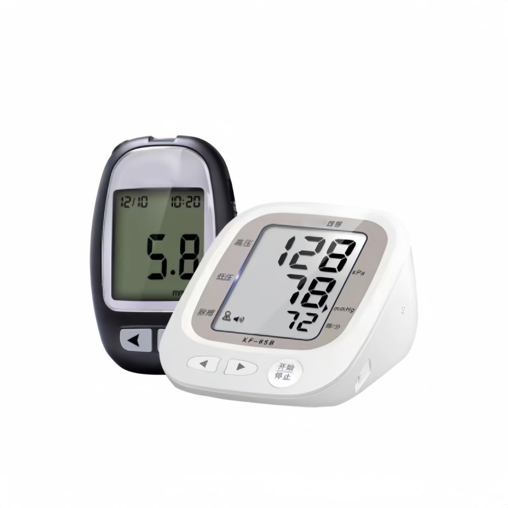 Blood Glucose Meter and Blood Pressure Monitor Set